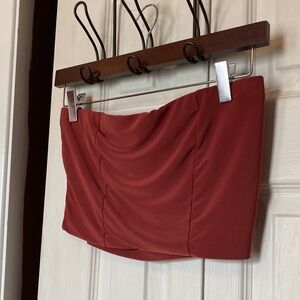 PrettyLittleThing Strapless Copper Bandeau Tube Top